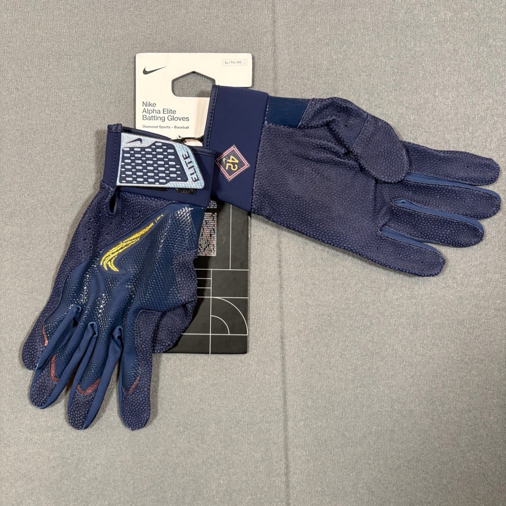 Nike Alpha Elite Jackie Robinson Day Batting Gloves Player Exclusive Rare XL